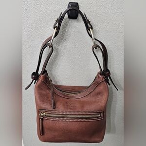 Vintage Dooney & Bourke Brown Leather Shoulder Bag